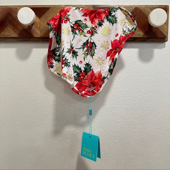 POSH PEANUT PP EMILIA CHRISTMAS XMAS HOLIDAY POINSETTIA LOVEY BABY TODDLER NEW - Picture 1 of 3